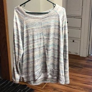Long sleeve multi blue shirt